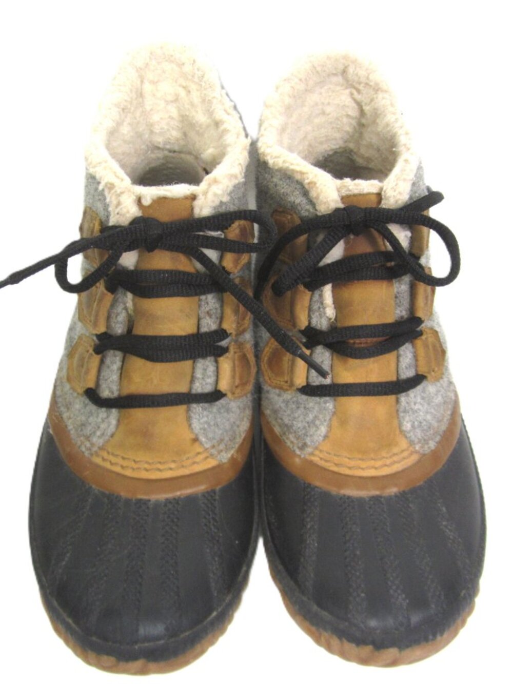 Sorel Womens 6.5 Out 'N About Duck Boots Quarry Edition Waterproof Gray Lace Up